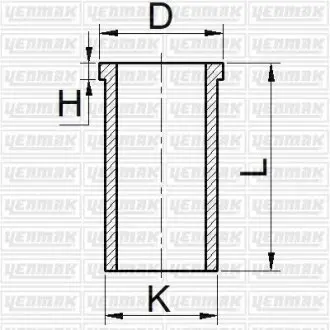 Гильза цилиндра (размер отв. 81 / STD)(CRAFTER, LT 28 D, LT 35 D, LT 46 D) YENMAK 51-65785-000