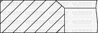 Кільця поршневі Renault Trafic/Megane/Kangoo 1.9dCi (80.50mm/+0.5) (2.5-2-3) = 8938435000 YENMAK 91-09165-000