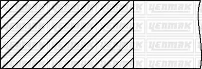 Комплект поршневих кілець OPEL VECTRAC 1.9 CDTI (82/STD) (2/2/2) YENMAK 91-09399-000