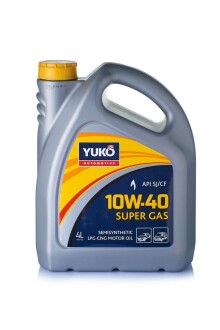 Масло моторное полусинт. SUPER GAS 10W-40, 4л. YUKO 4820070245332