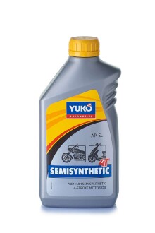 Олива моторна напівсинт. SEMISYNTHETIC 4T 10W-40, API SL (каністра 1л) (12шт уп) YUKO 4820070241938