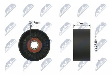 РОЛИК РУЧЕЙКОВОГО РЕМЕНЯ | FORD TRANSIT FY 00-06, LAND ROVER DISCOVERY 05-, RANGE ROVER SPORT 05-09, LINCOLN MKS 09-16 NTY RNK-FR-017
