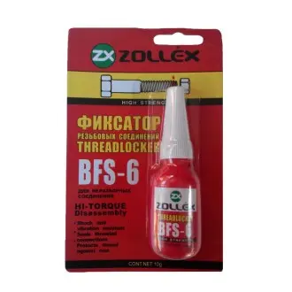 Фіксатор різьби (червоний) 10г BFS-6 15022 (144шт уп) ZOLLEX 2885624