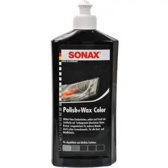 Цветной полироль для кузова Polish & Wax Color NanoPro черный 500 мл SONAX 296100