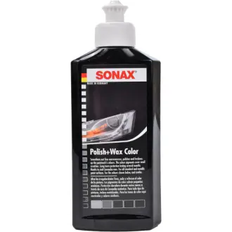 Цветной полироль для кузова Polish & Wax Color NanoPro черный 250 мл SONAX 296141