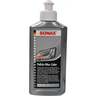 Цветной полироль для кузова Polish & Wax Color NanoPro серый 250 мл SONAX 296341