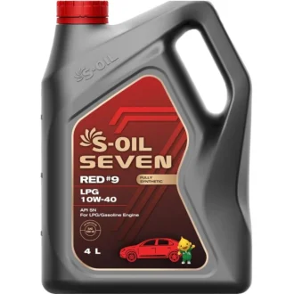 Моторное масло Seven Red #9 LPG 10W-40 синтетическое 4 л S-OIL SNLPG10404