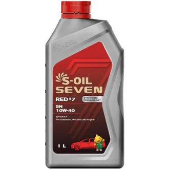 Моторное масло Seven Red #7 SN 10W-40 полусинтетическое 1 л S-OIL SRSN10401