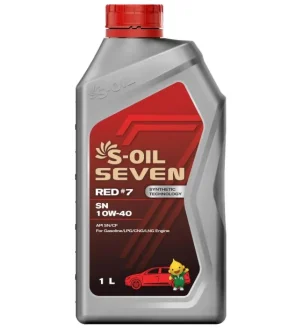 Моторное масло Seven Red #5 SL 10W-40 полусинтетическое 1 л S-OIL SRSL10401