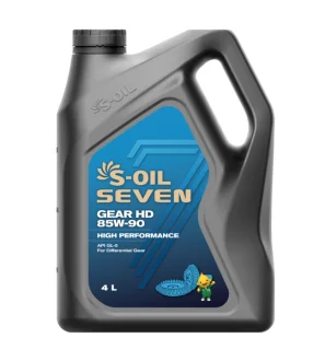 Трансмиссионное масло Seven Gear HD 85W-90 синтетическое 4 л S-OIL DGHD85904