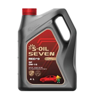 Моторное масло Seven Red #9 SP 0W-16 синтетическое 4 л S-OIL SRSP0164
