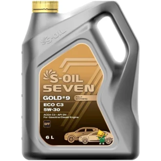 Моторное масло Seven Gold #9 ECO C3 5W-30 синтетическое 6 л S-OIL SGRVC5306