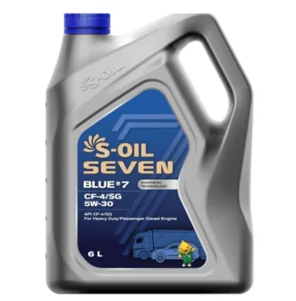 Моторное масло Seven BLUE #7 5W-30 полусинтетична 6 л S-OIL SBCF5306
