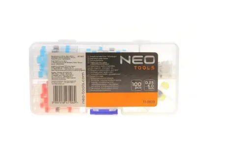 Термоусаджувана трубка (к-кт 100шт) (d=0.25mm-6mm) NEO TOOLS 11-969