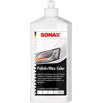 Цветной полироль для кузова Polish & Wax Color NanoPro белый 250 мл SONAX 296041