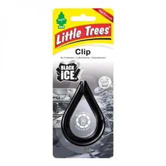 Ароматизатор для салону авто Little Trees Clip "Чорний лід" 30 г LITTLE TREES LITTLE-TREES 9748.7