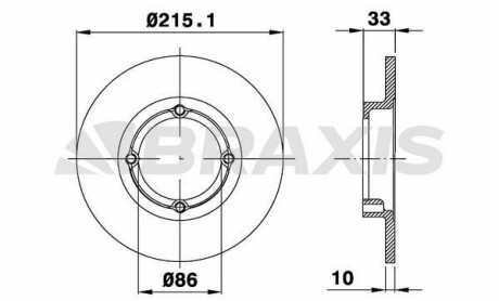 Диск гальмівний BRAXIS AE0577