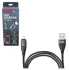 Кабель магнітний VOIN USB - Micro USB 3А, 1m, black (швидка зарядка/передача даних) VITOL 47924 (фото 1)