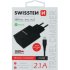 Адаптер в розетку 2x USB 2,1A+ Кабель USB / LIGHTNING (чорний) SWISSTEN DO SWS22056000 (фото 1)