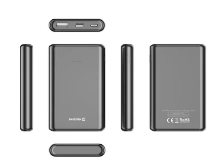 Зовнішній акумулятор POWER BANK 5000 mAh, 10W SWISSTEN DO SWS22013910