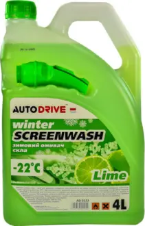 Омыватель стекла Lime зимний -22 °С лайм 4 л AUTO DRIVE AD0122