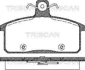 Колодки гальмівні передні / задні TRISCAN 811069012