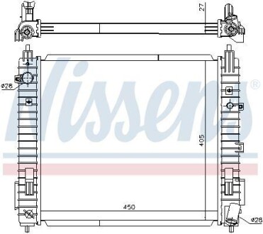 Радіатор NISSAN NOTE (E12) (13-) 1.5 dCi NISSENS 606139