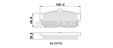 Гальмівні колодки комплект BRAXIS AA0310 (фото 1)