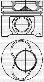 Поршень VW T5 2.5TDI (81.01mm/STD) (1-2 циліндр) YENMAK 31-04317-000