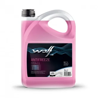 Антифриз концентрат Antifreeze G12+ LL розовый 5 л WOLF 1052658