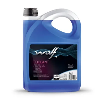Готовый антифриз Coolant Asian LL P-OAT синий 5 л WOLF 1052694