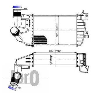 Радіатор інтеркулера Opel Astra H/Zafira 1.3-1.9D 04- LORO 037-018-0003