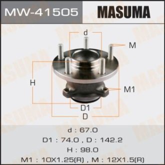 Ступица колеса задн MAZDA 3, AXELA / BK5P 08- MASUMA MW41505