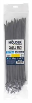 Хомути пластикові сірі 4,8x450 (100шт.) MOLDER MA27445
