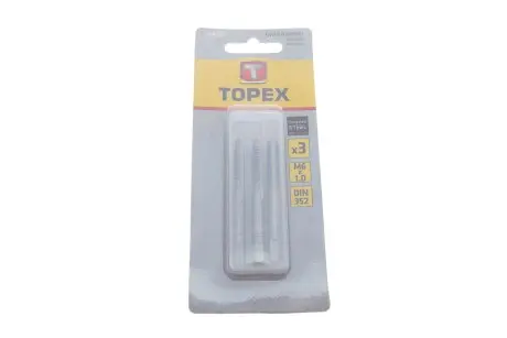 Набір інструментів для нарізки різьби (мітчики) M6x1 3 од. TOPEX 14A206