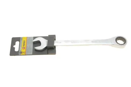 Ключ ріжково-накидний з тріскачкою 19 mm 48 зуб. L-245 mm TOPEX 35D746