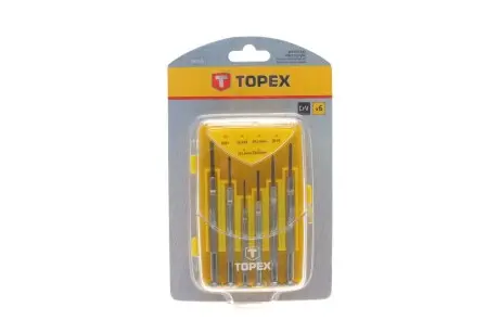 Набір викруток прецизійних SL, PH 6 од. TOPEX 39D559