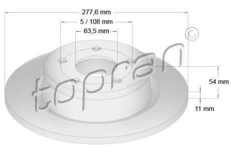 Гальм диски TOPRAN 302249 (фото 1)
