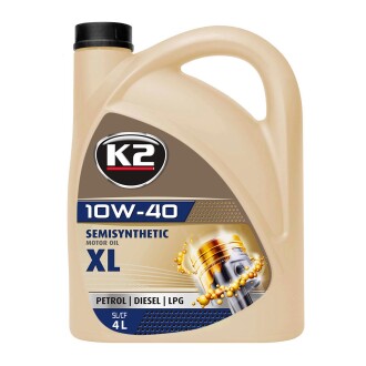 Олива моторна SEMISYNTHETIC MOTOR OIL SL/CF XL 10W-40 4 л K2 O2044E