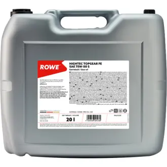 Трансмісійна олива Hightec Topgear FE GL-4 / 5 75W-80 синтетична 20 л ROWE 25066-0200-99