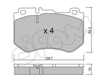 DB Колодки гальмівні передні W205 CIFAM 822-1018-0