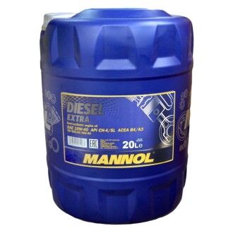 Олива моторна Diesel EXTRA 10w40 CH-4/SL 20л MN7504-20 MANNOL MN750420