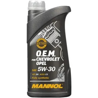 Моторна олива O.E.M. For Chevrolet Opel 5W-30 синтетична 1 л MANNOL MN77011