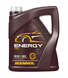 Моторное масло Energy 5W-30 синтетическое 5 л MANNOL MN75115