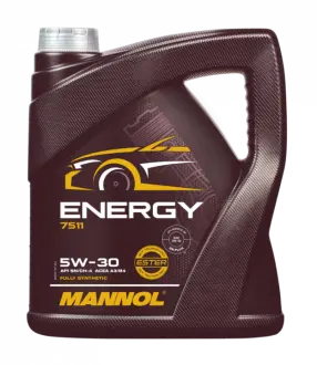 Моторное масло Energy 5W-30 синтетическое 4 л MANNOL MN75114