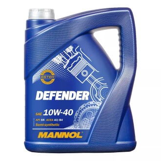 Олива моторна DEFENDER 10w-40 SN/SM/CF 5L (4 шт уп) MN7507-5 MANNOL MN75075