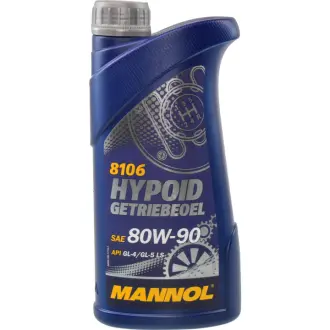 Трансмиссионное масло Hypoid Getriebeoel GL-4 GL-5 LS MT-1 80W-90 минеральное 1 л MANNOL MN81061