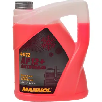 Готовый антифриз AF12+ Longlife G12+ красный -40 °C 5 л MANNOL MN40125