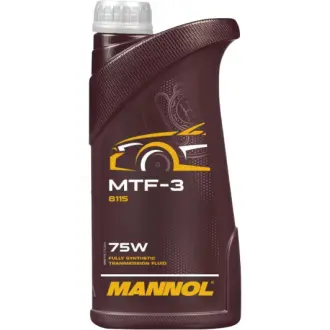 Трансмиссионное масло MTF-3 GL-4 75W синтетическое 1 л MANNOL MN81151