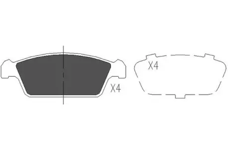 DAEWOO Тормозные колодки передн.Tico 95- KAVO PARTS KBP-8515